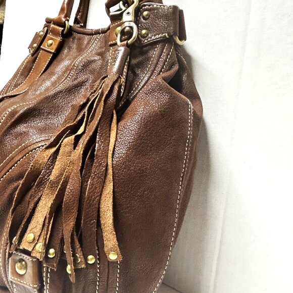 Botkier rich brown leather hobo tassel bag NWT - Picture 7 of 8